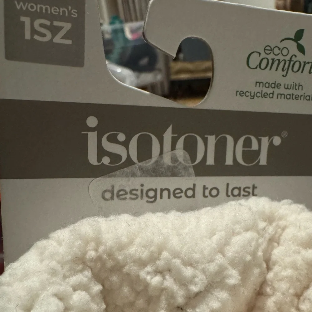 NWT Isotoner Women’s‎ Thick Knit Gloves with Faux Sherpa Trim Winter Warm Soft - Picture 4 of 5